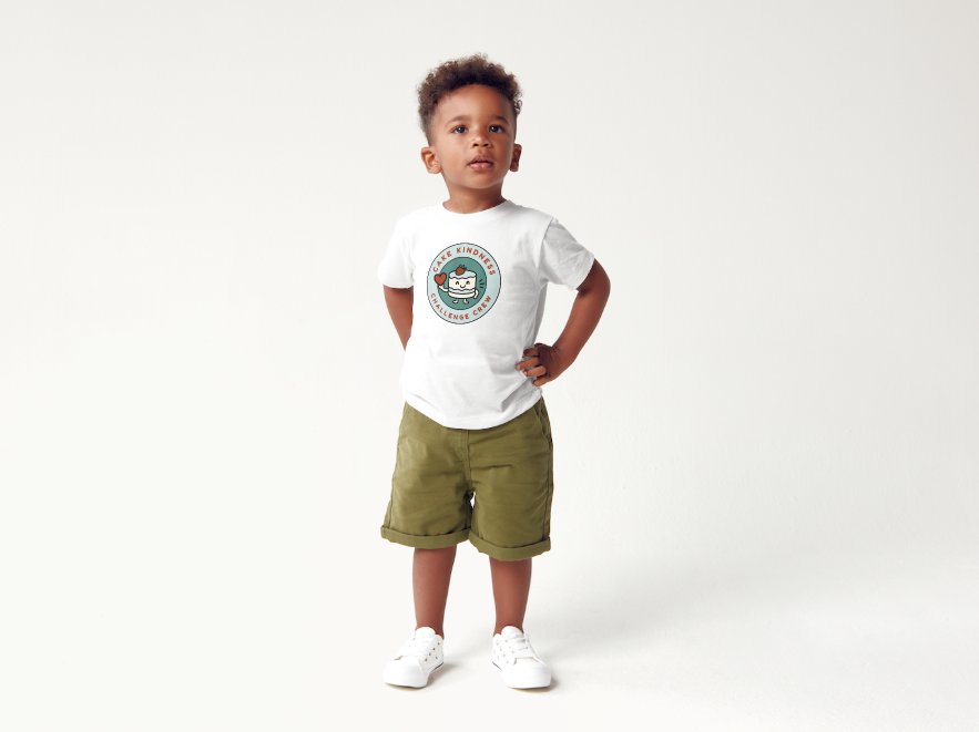Cake Kindness Crew T-shirt, Kids Baking Shirt, Kindness Activity, Kids Tshirt